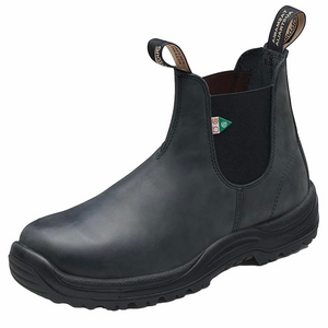 Blundstones Steel Toe Safety Work Boots Black Leather Men Size AUS 10 US 11